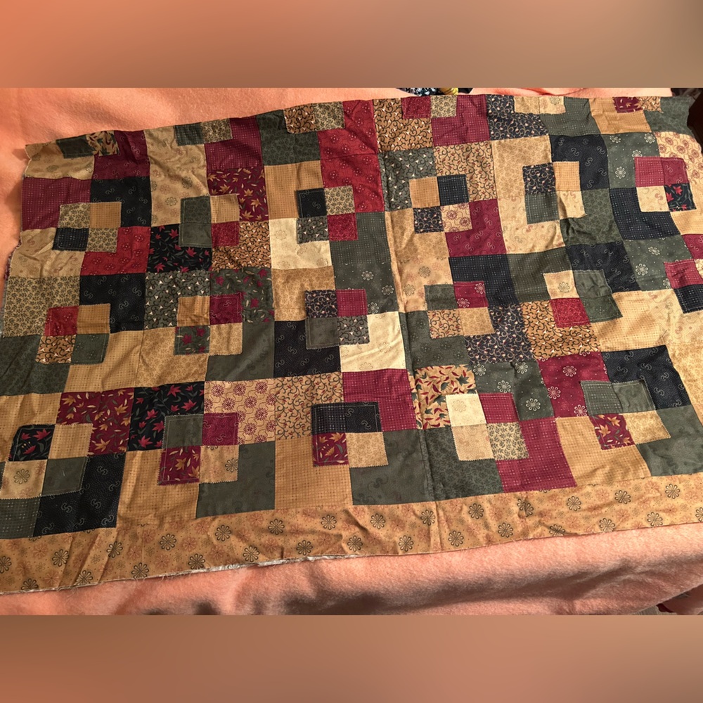 New homemade patchwork quilt top 53”x66”